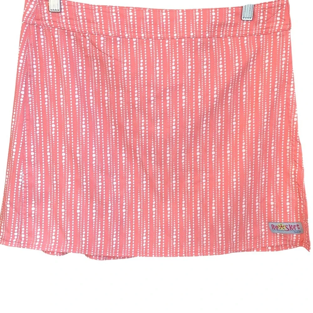 Rip Skirt Hawaii Size M Length 1 Coral White Dot Print Wrap Skirt Swim Cover